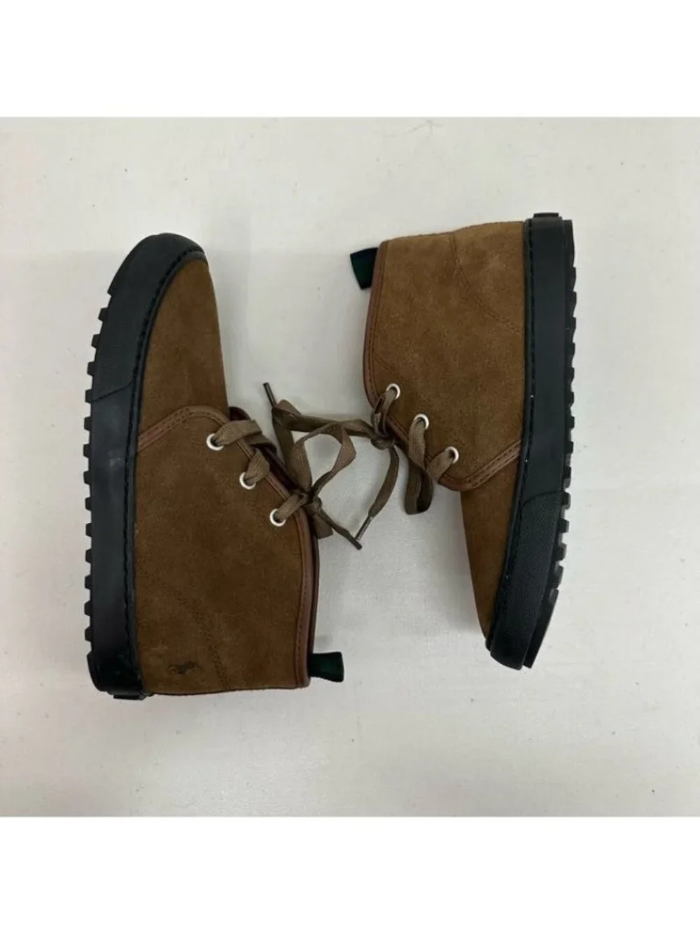Polo Ralph Lauren Suede Chett Ankle Boots Leather Chukka Bootie Boys Kids Size 2